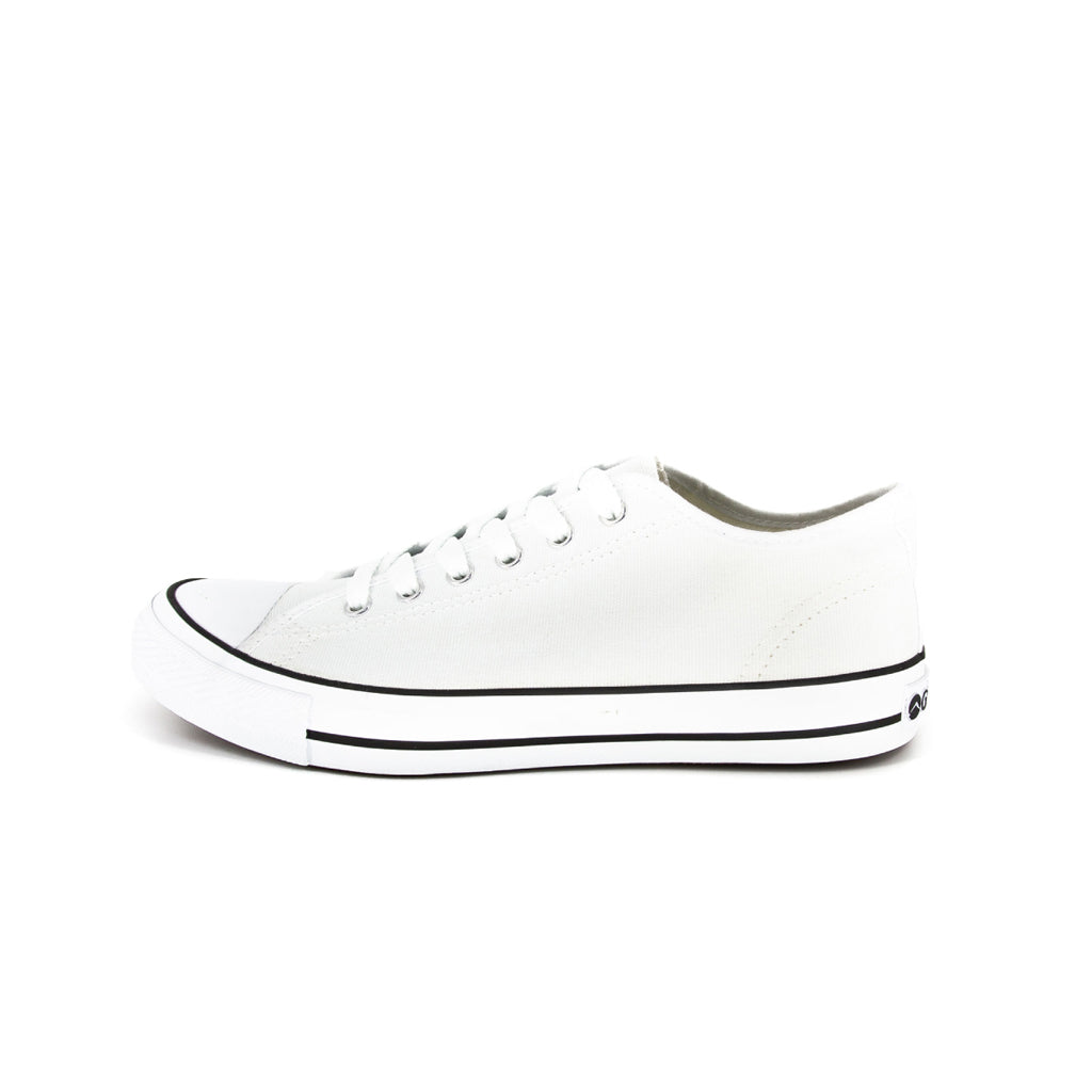 รองเท้าผ้าใบ รองเท้าผ้าใบผูกเชือก รองเท้าผ้าใบผูกเชือกผู้ชาย รองเท้าผ้าใบผูกเชือกผู้หญิงสีขาว/ดำ คลาสสิค ใส่สบาย น้ำหนักเบา