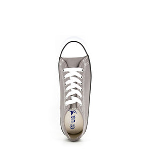 รองเท้าผ้าใบ รองเท้าผ้าใบผูกเชือก รองเท้าผ้าใบผูกเชือกผู้ชาย รองเท้าผ้าใบผูกเชือกผู้หญิงสีเทา คลาสสิค ใส่สบาย น้ำหนักเบา