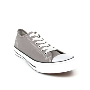 รองเท้าผ้าใบ รองเท้าผ้าใบผูกเชือก รองเท้าผ้าใบผูกเชือกผู้ชาย รองเท้าผ้าใบผูกเชือกผู้หญิงสีเทา คลาสสิค ใส่สบาย น้ำหนักเบา