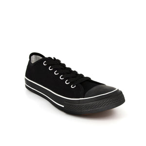 รองเท้าผ้าใบ รองเท้าผ้าใบผูกเชือก รองเท้าผ้าใบผูกเชือกผู้ชาย รองเท้าผ้าใบผูกเชือกผู้หญิงสีดำ/ขาว คลาสสิค ใส่สบาย น้ำหนักเบา