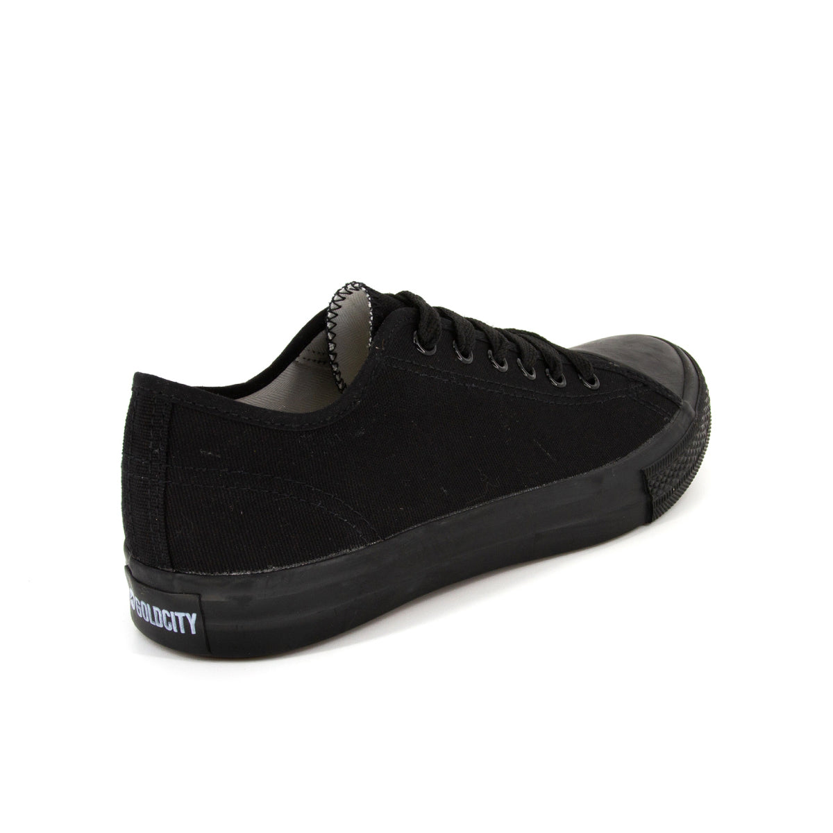 รองเท้าผ้าใบ รองเท้าผ้าใบผูกเชือก รองเท้าผ้าใบผูกเชือกผู้ชาย รองเท้าผ้าใบผูกเชือกผู้หญิงสีดำ/ดำ คลาสสิค ใส่สบาย น้ำหนักเบา