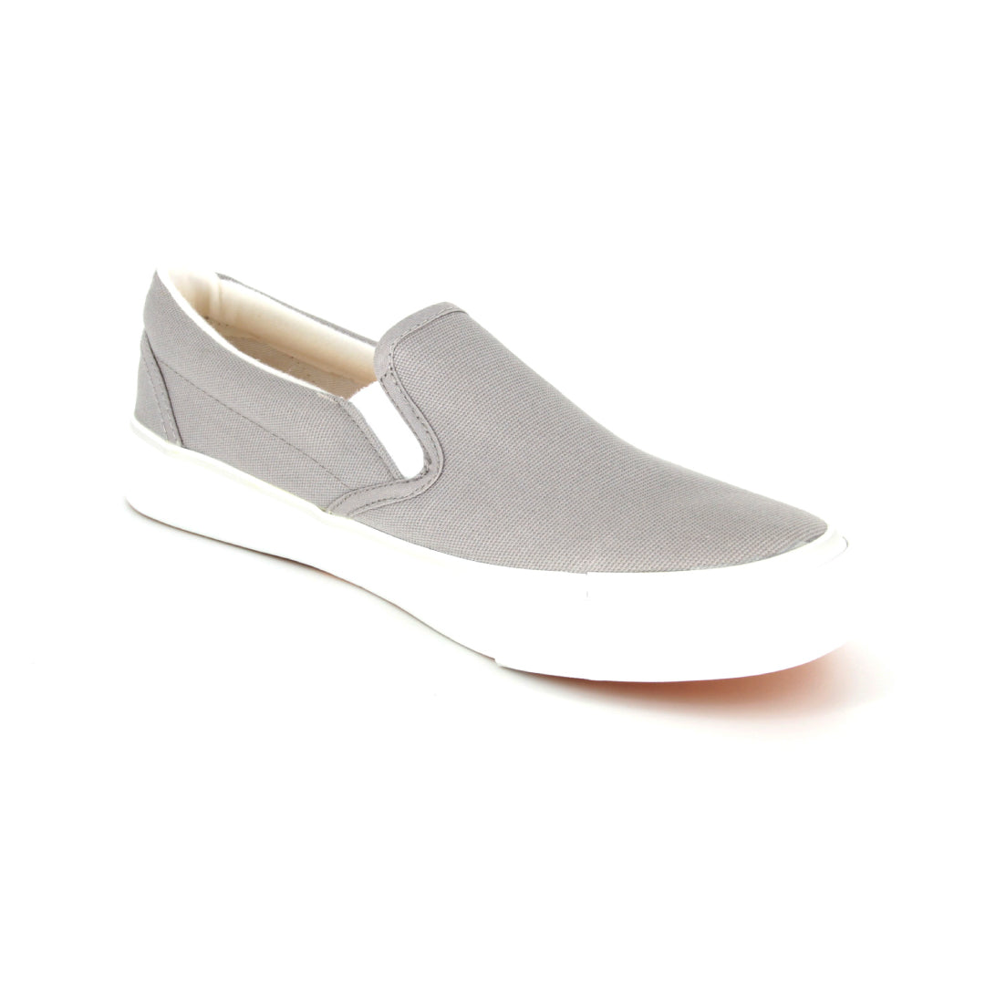 รองเท้าผ้าใบ รองเท้าสลิปออน รองเท้าผ้าใบสลิปออนผู้ชาย รองเท้าผ้าใบสลิปออนผู้หญิงสีเทา ขอบนุ่ม ใส่สบาย ไม่กัดเท้า