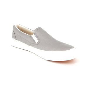 รองเท้าผ้าใบ รองเท้าสลิปออน รองเท้าผ้าใบสลิปออนผู้ชาย รองเท้าผ้าใบสลิปออนผู้หญิงสีเทา ขอบนุ่ม ใส่สบาย ไม่กัดเท้า