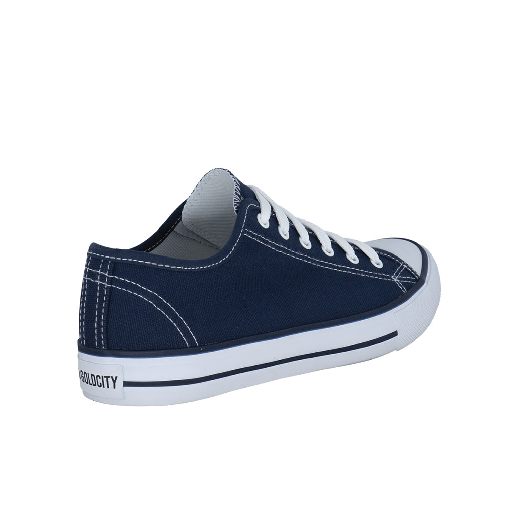 รองเท้าผ้าใบ รองเท้าผ้าใบผูกเชือก รองเท้าผ้าใบผูกเชือกผู้ชาย รองเท้าผ้าใบผูกเชือกผู้หญิงสีกรม สไตล์คลาสสิก นุ่มสบาย