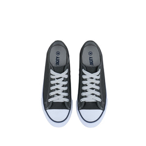 รองเท้าผ้าใบ รองเท้าผ้าใบผูกเชือก รองเท้าผ้าใบผูกเชือกผู้ชาย รองเท้าผ้าใบผูกเชือกผู้หญิงสีเทา สไตล์คลาสสิก นุ่มสบาย