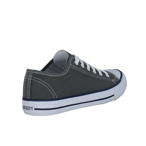 รองเท้าผ้าใบ รองเท้าผ้าใบผูกเชือก รองเท้าผ้าใบผูกเชือกผู้ชาย รองเท้าผ้าใบผูกเชือกผู้หญิงสีเทา สไตล์คลาสสิก นุ่มสบาย