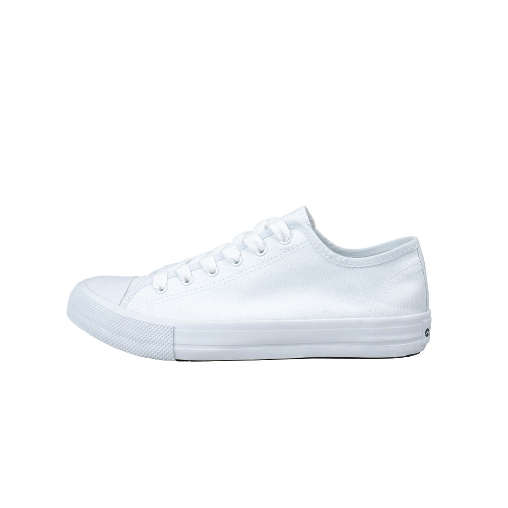 รองเท้าผ้าใบ รองเท้าผ้าใบผูกเชือก รองเท้าผ้าใบผูกเชือกผู้ชาย รองเท้าผ้าใบผูกเชือกผู้หญิงสีขาว/ขาว สไตล์คลาสสิก นุ่มสบาย