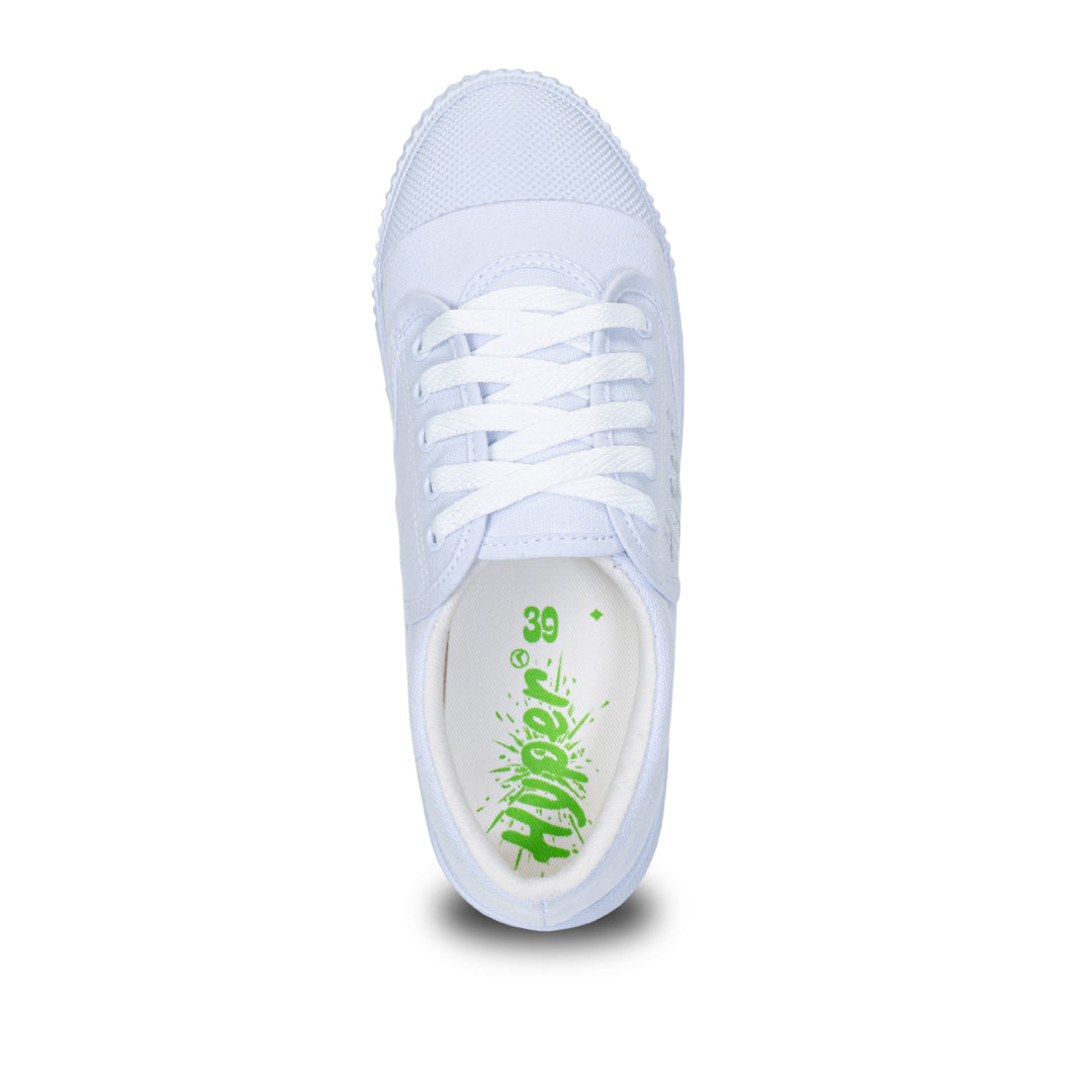 รองเท้าผ้าใบ รองเท้าผ้าใบนักเรียน รองเท้าผ้าใบนักเรียนผู้ชาย รองเท้าผ้าใบนักเรียนผู้หญิงสีขาว ทน นุ่ม หนึบ! ใส่สบาย ระบายอากาศ