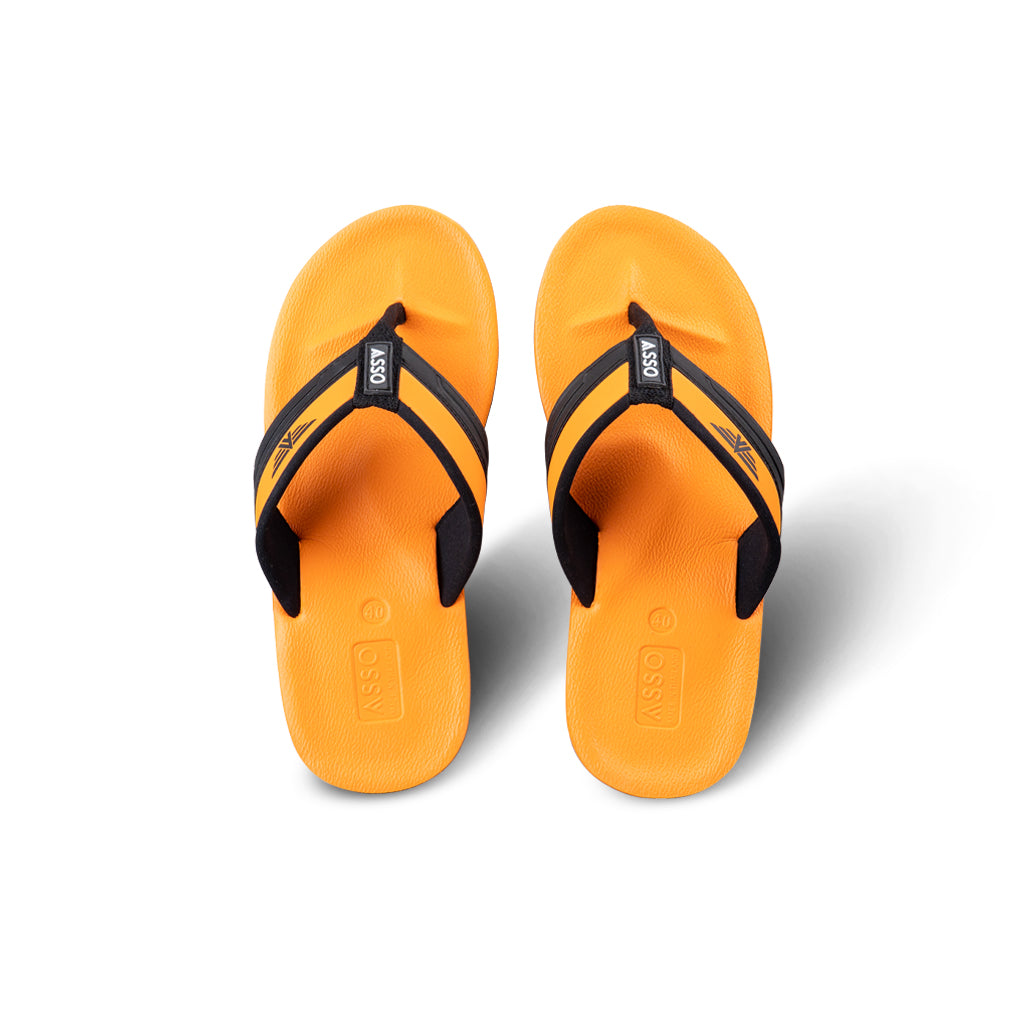 รองเท้าแตะ รองเท้าแตะหูหนีบ รองเท้าแตะหูหนีบผู้ชายสีส้ม แห้งเร็ว ไม่อุ้มน้ำ ใส่เดินนานไม่เมื่อย