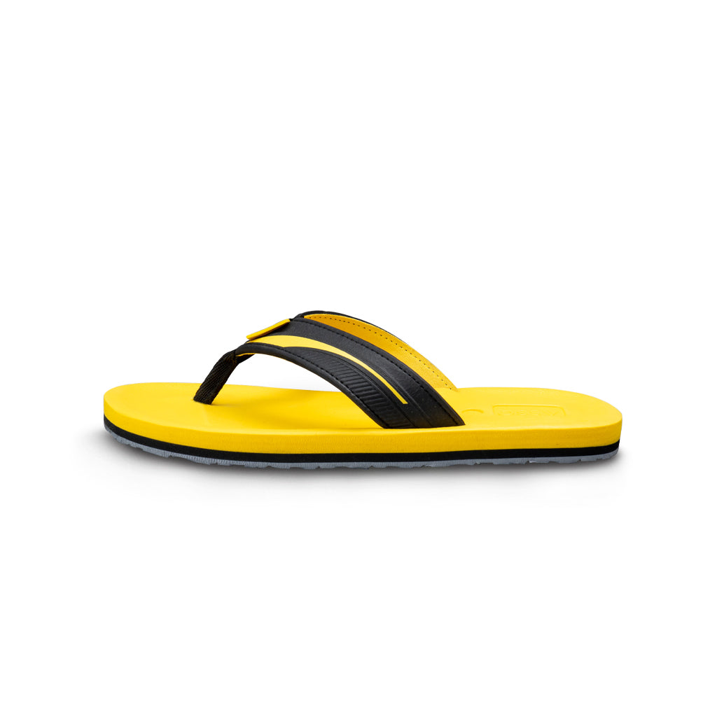 รองเท้าแตะ รองเท้าแตะหูหนีบ รองเท้าแตะหูหนีบผู้ชายสีเหลือง แห้งเร็ว ไม่อุ้มน้ำ ใส่เดินนานไม่เมื่อย