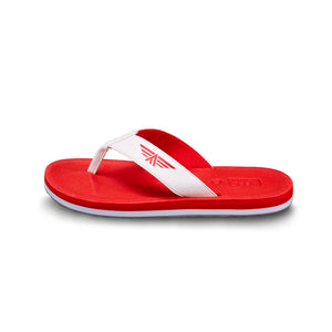 รองเท้าแตะ รองเท้าแตะหูหนีบ รองเท้าหูหนีบผู้ชาย รองเท้าแตะหูหนีบผู้หญิงสีแดง แห้งเร็ว ไม่อุ้มน้ำ นุ่ม เบา ใส่สบายทุกวัน!