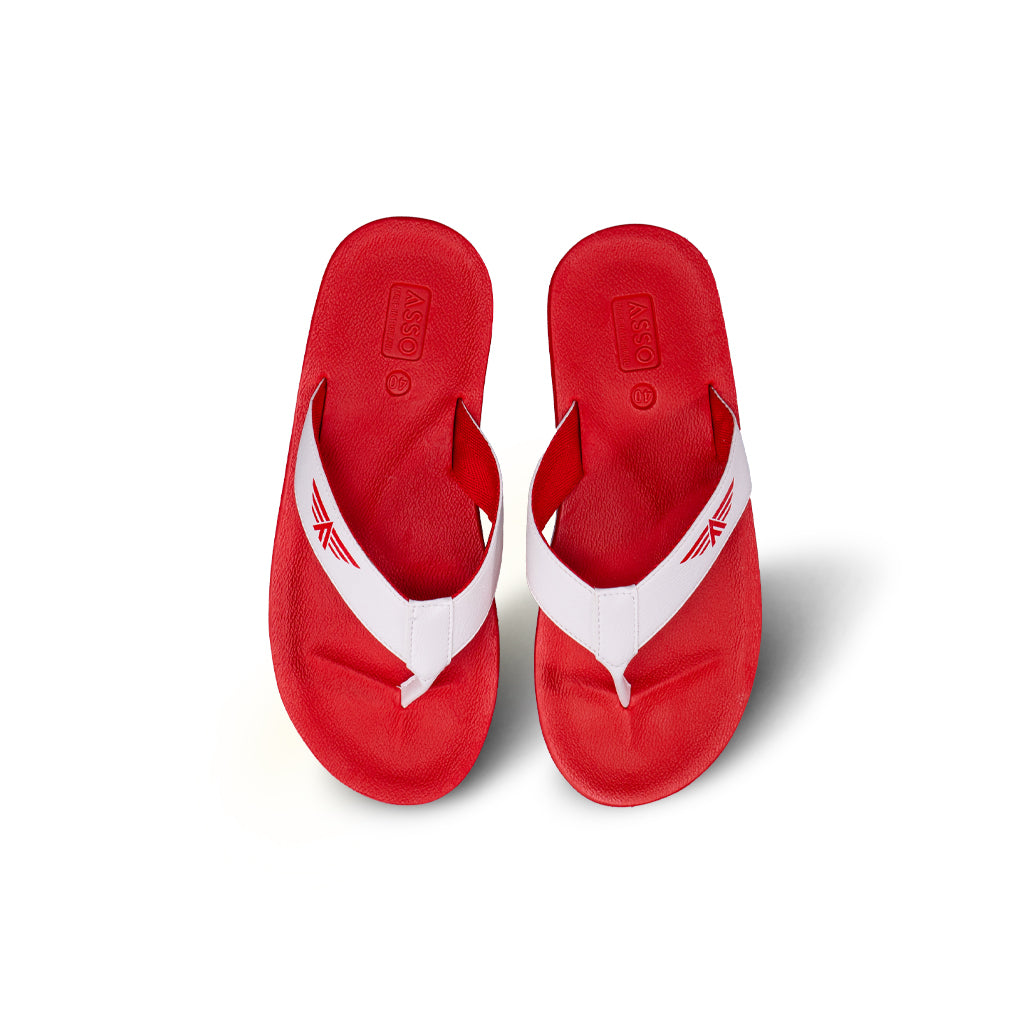 รองเท้าแตะ รองเท้าแตะหูหนีบ รองเท้าหูหนีบผู้ชาย รองเท้าแตะหูหนีบผู้หญิงสีแดง แห้งเร็ว ไม่อุ้มน้ำ นุ่ม เบา ใส่สบายทุกวัน!