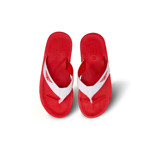 รองเท้าแตะ รองเท้าแตะหูหนีบ รองเท้าหูหนีบผู้ชาย รองเท้าแตะหูหนีบผู้หญิงสีแดง แห้งเร็ว ไม่อุ้มน้ำ นุ่ม เบา ใส่สบายทุกวัน!