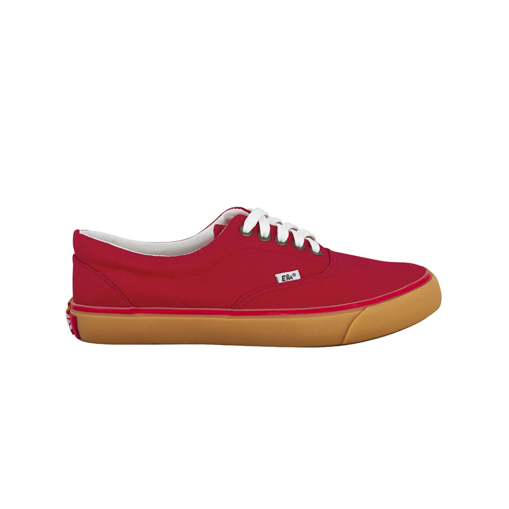 รองเท้าผ้าใบ รุ่น NO501 สีแดง มุมมองด้านข้างฝั่งนอก