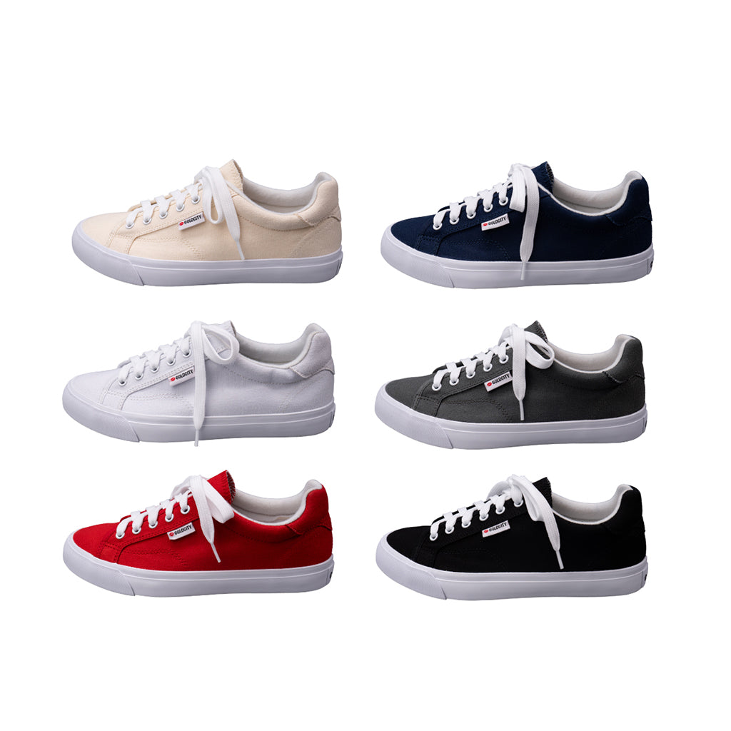 รองเท้าผ้าใบ รองเท้าผ้าใบผูกเชือก รองเท้าผ้าใบผูกเชือกผู้ชาย รองเท้าผ้าใบผูกเชือกผู้หญิงสีครีม,ขาว,แดง,กรม,เทา,ดำ ขอบนวมนุ่มสบาย ไม่กัดเท้า