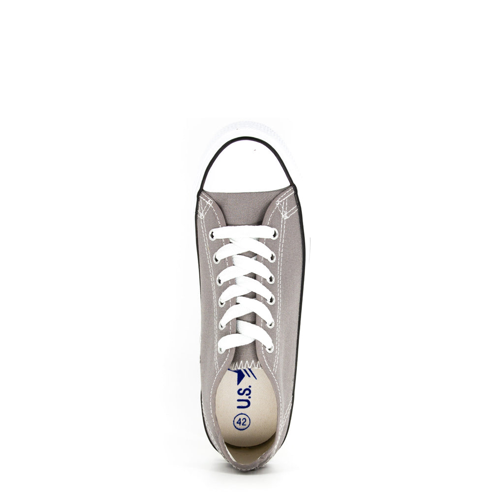 รองเท้าผ้าใบ รองเท้าผ้าใบผูกเชือก รองเท้าผ้าใบผูกเชือกผู้ชาย รองเท้าผ้าใบผูกเชือกผู้หญิงสีเทา คลาสสิค ใส่สบาย น้ำหนักเบา