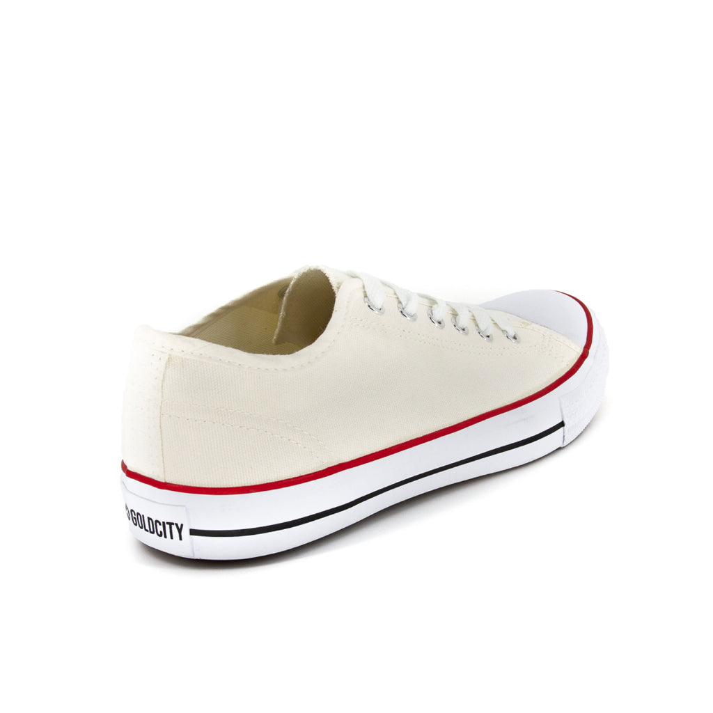 รองเท้าผ้าใบ รองเท้าผ้าใบผูกเชือก รองเท้าผ้าใบผูกเชือกผู้ชาย รองเท้าผ้าใบผูกเชือกผู้หญิงสีครีม คลาสสิค ใส่สบาย น้ำหนักเบา