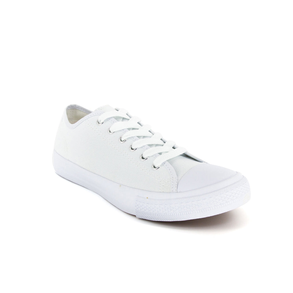 รองเท้าผ้าใบ รองเท้าผ้าใบผูกเชือก รองเท้าผ้าใบผูกเชือกผู้ชาย รองเท้าผ้าใบผูกเชือกผู้หญิงสีขาว/เงิน คลาสสิค ใส่สบาย น้ำหนักเบา