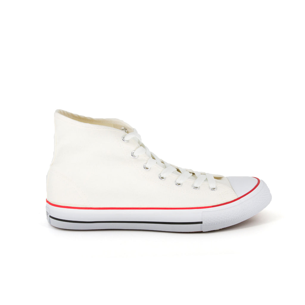 รองเท้าผ้าใบ รองเท้าผ้าใบหุ้มข้อ รองเท้าผ้าใบหุ้มข้อผู้ชาย รองเท้าผ้าใบหุ้มข้อผู้หญิงสีครีม แนวสตรีท น้ำหนักเบา สวมใส่ง่าย ทนทาน