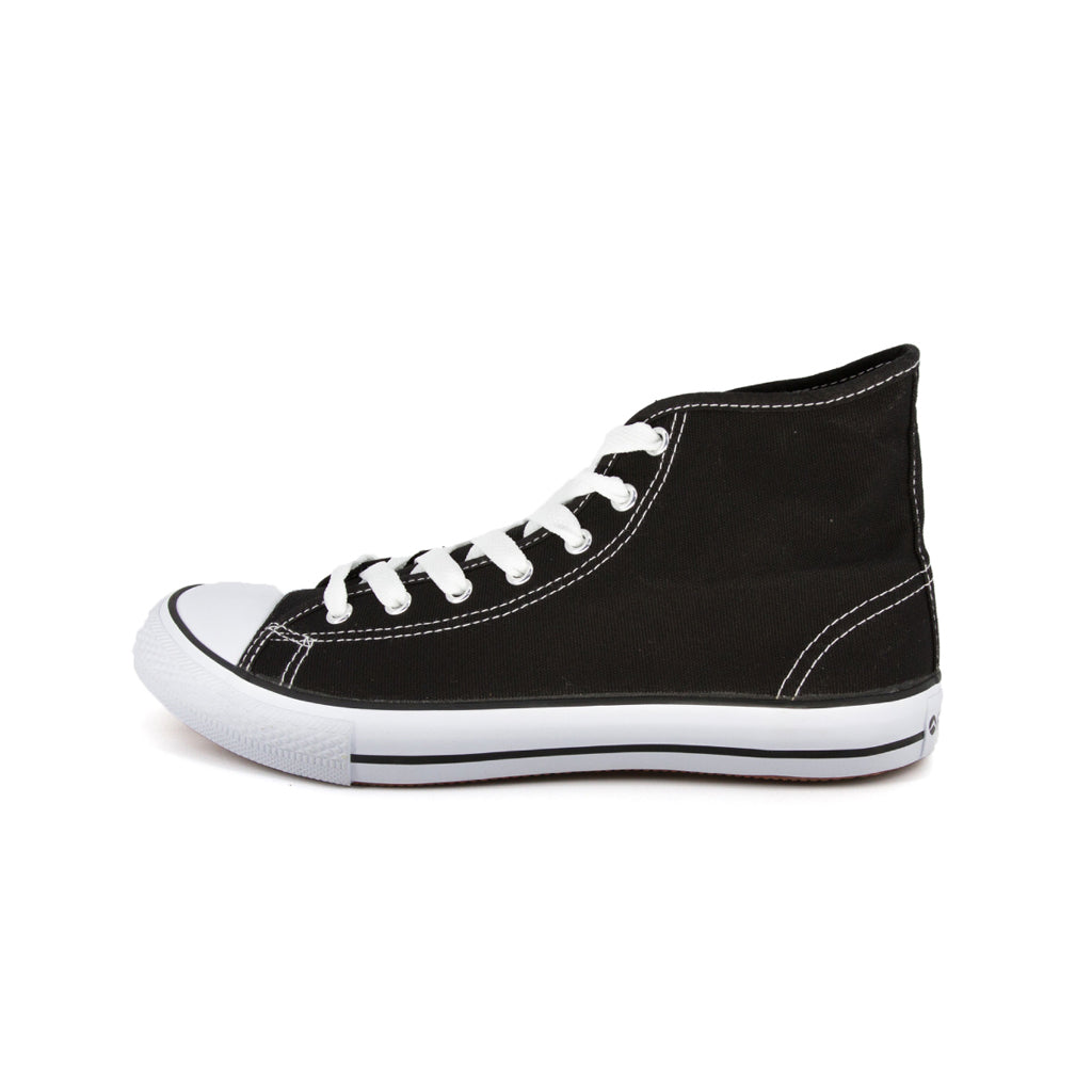 รองเท้าผ้าใบ รองเท้าผ้าใบหุ้มข้อ รองเท้าผ้าใบหุ้มข้อผู้ชาย รองเท้าผ้าใบหุ้มข้อผู้หญิงสีดำ แนวสตรีท น้ำหนักเบา สวมใส่ง่าย ทนทาน