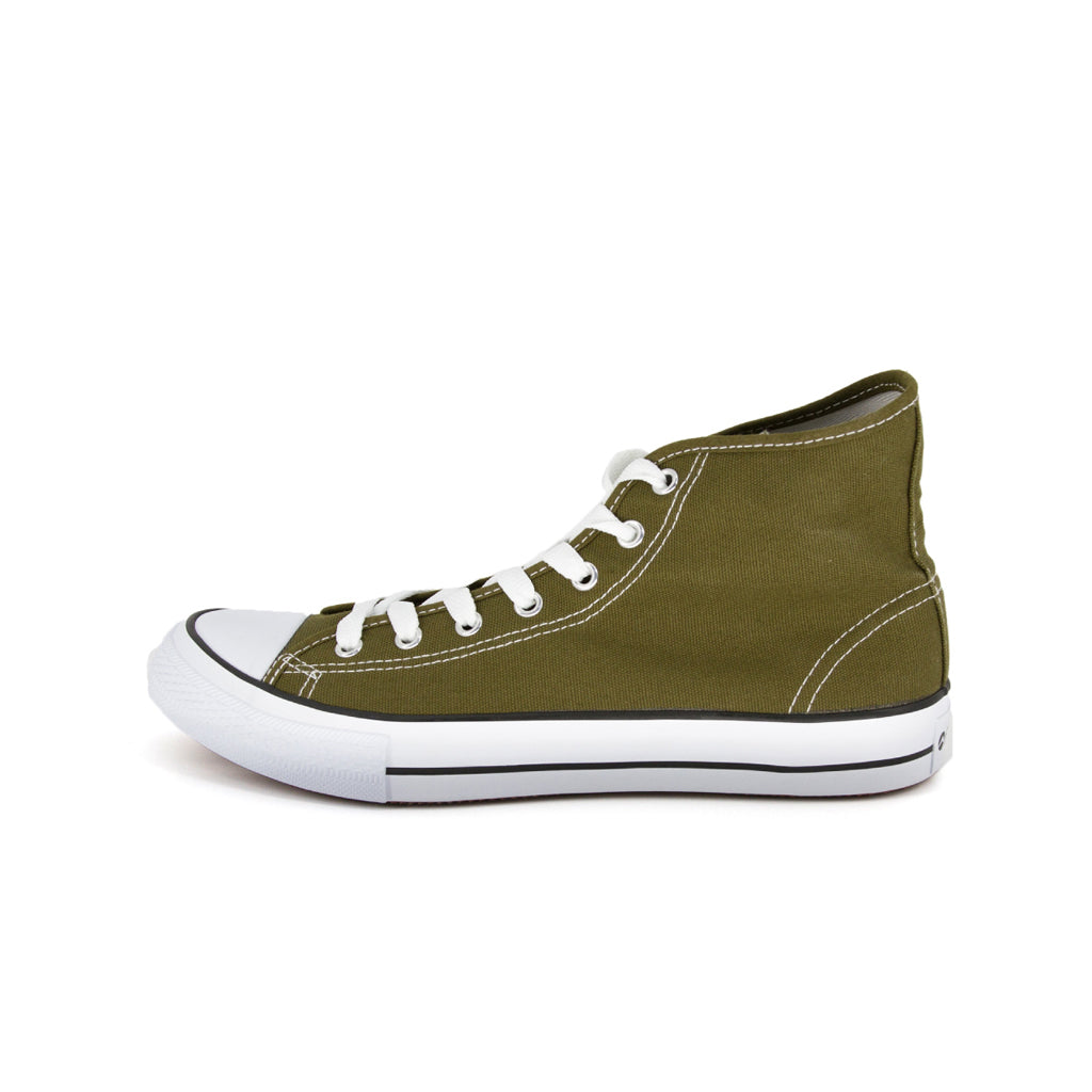 รองเท้าผ้าใบ รองเท้าผ้าใบหุ้มข้อ รองเท้าผ้าใบหุ้มข้อผู้ชาย รองเท้าผ้าใบหุ้มข้อผู้หญิงสีเขียวขี้ม้า แนวสตรีท น้ำหนักเบา สวมใส่ง่าย ทนทาน