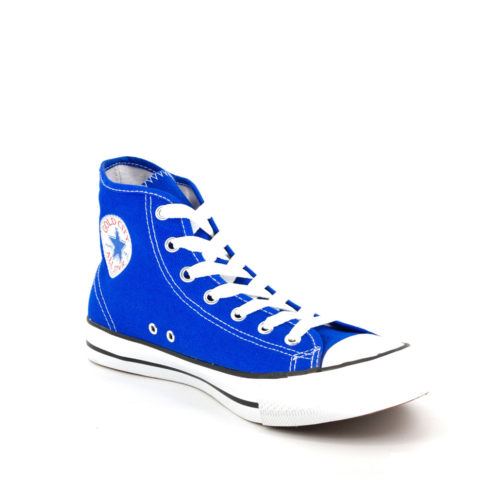 รองเท้าผ้าใบ รองเท้าผ้าใบหุ้มข้อ รองเท้าผ้าใบหุ้มข้อผู้ชาย รองเท้าผ้าใบหุ้มข้อผู้หญิงสีน้ำเงินแนวสตรีท น้ำหนักเบา สวมใส่ง่าย ทนทาน