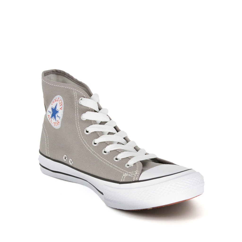 รองเท้าผ้าใบ รองเท้าผ้าใบหุ้มข้อ รองเท้าผ้าใบหุ้มข้อผู้ชาย รองเท้าผ้าใบหุ้มข้อผู้หญิงสีเทา แนวสตรีท น้ำหนักเบา สวมใส่ง่าย ทนทาน