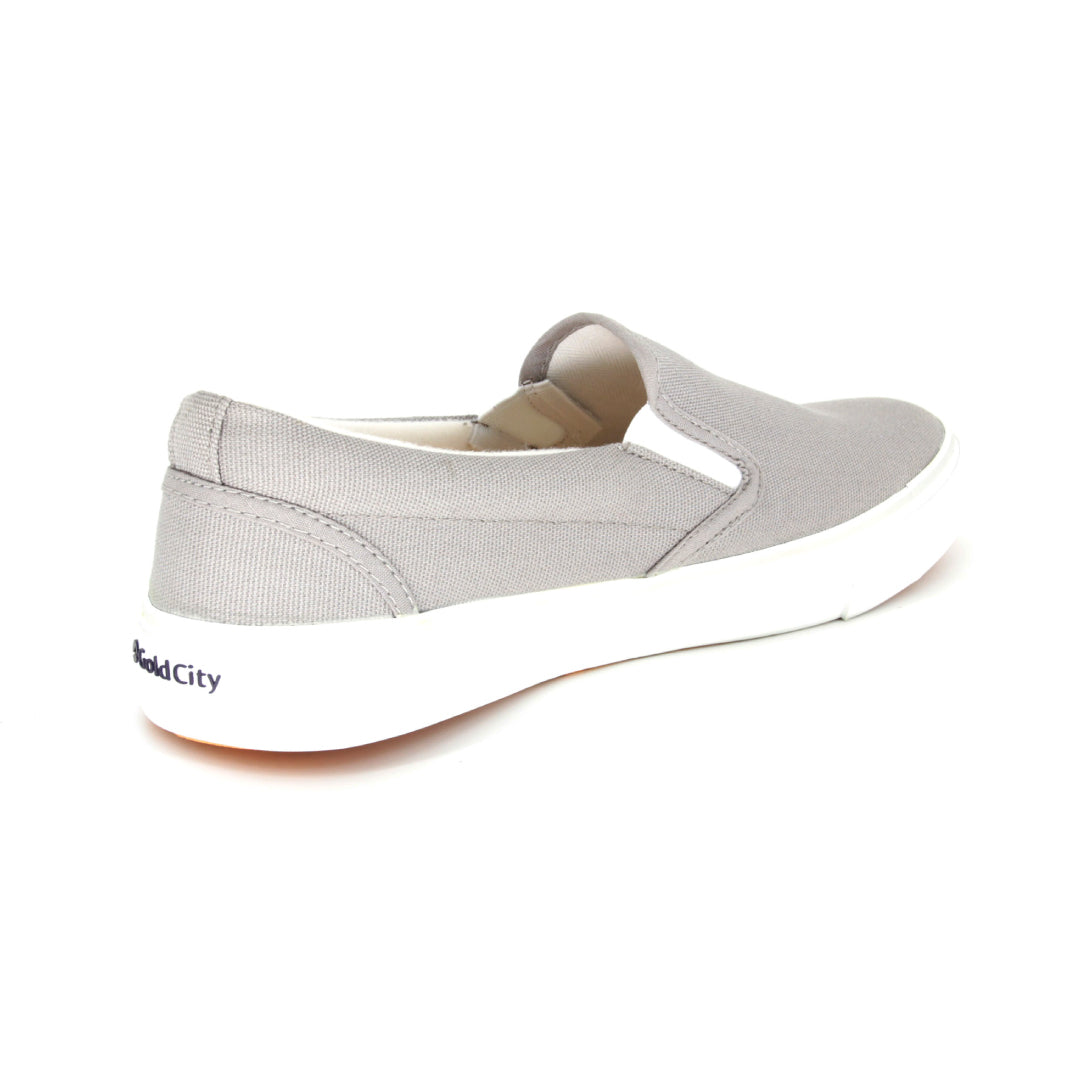 รองเท้าผ้าใบ รองเท้าสลิปออน รองเท้าผ้าใบสลิปออนผู้ชาย รองเท้าผ้าใบสลิปออนผู้หญิงสีเทา ขอบนุ่ม ใส่สบาย ไม่กัดเท้า
