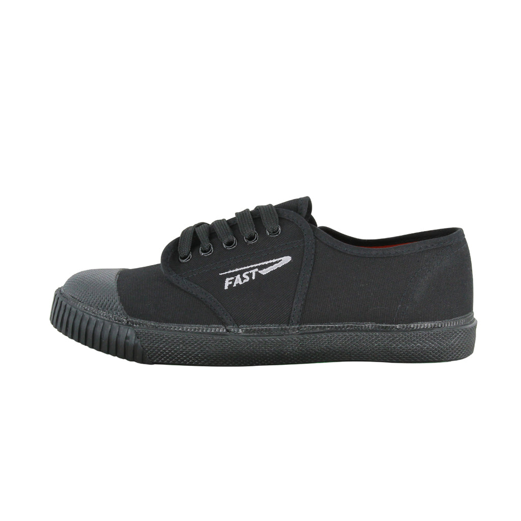 รองเท้าผ้าใบ รองเท้าผ้าใบนักเรียน รองเท้าผ้าใบนักเรียนผู้ชาย รองเท้าผ้าใบผู้หญิงสีดำ มีลายปัก Fast ทน นุ่ม หนึบ 
ไม่ลื่น ใส่สบาย