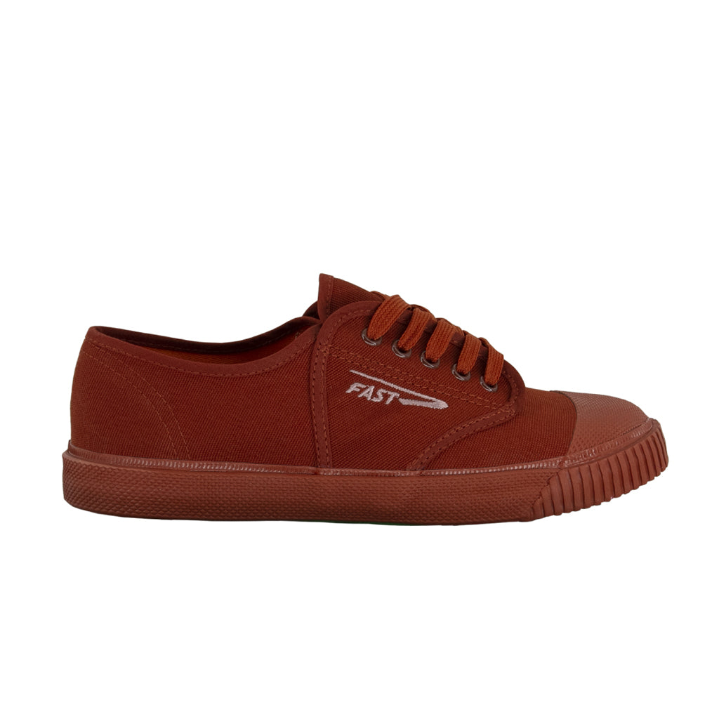 รองเท้าผ้าใบ รองเท้าผ้าใบนักเรียน รองเท้าผ้าใบนักเรียนผู้ชาย รองเท้าผ้าใบผู้หญิงสีน้ำตาล มีลายปัก Fast ทน นุ่ม หนึบ 
ไม่ลื่น ใส่สบาย