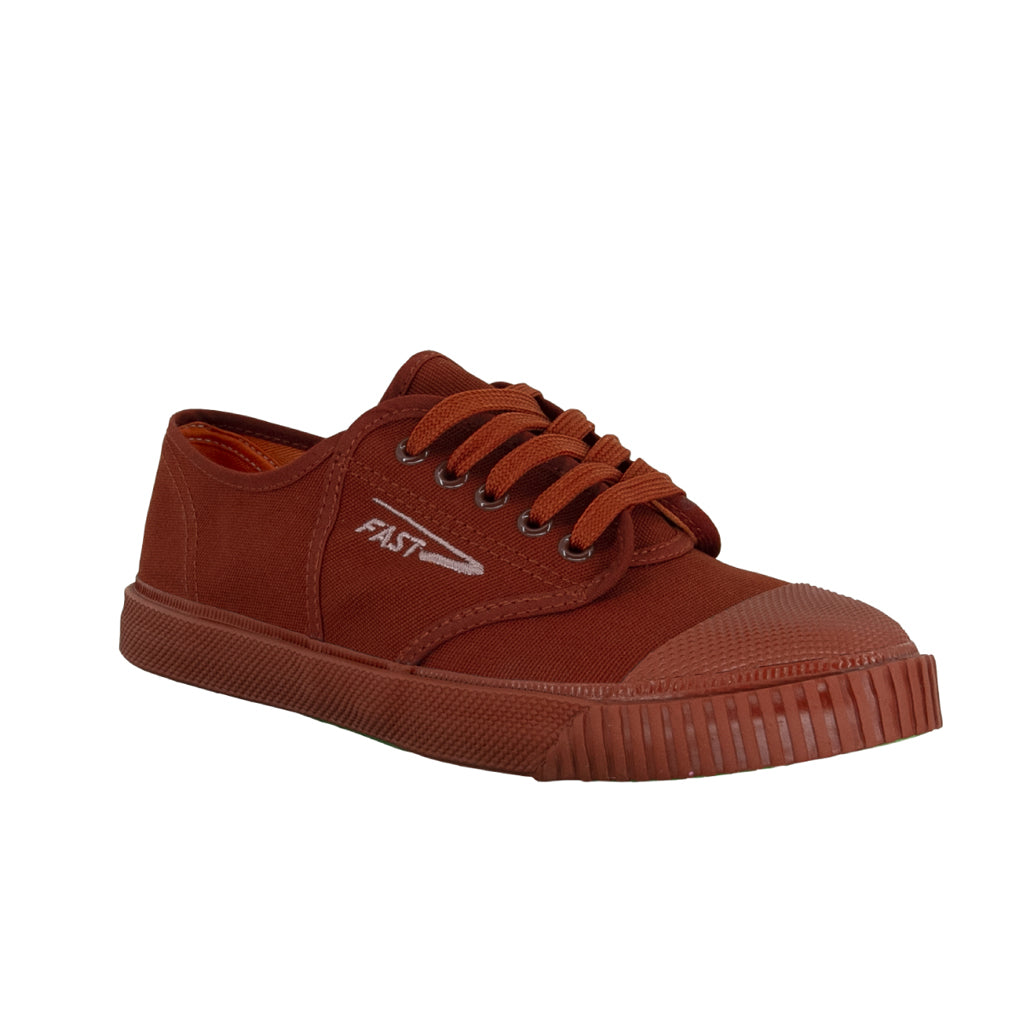 รองเท้าผ้าใบ รองเท้าผ้าใบนักเรียน รองเท้าผ้าใบนักเรียนผู้ชาย รองเท้าผ้าใบผู้หญิงสีน้ำตาล มีลายปัก Fast ทน นุ่ม หนึบ 
ไม่ลื่น ใส่สบาย