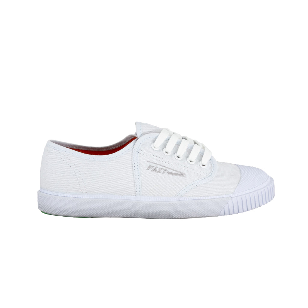 รองเท้าผ้าใบ รองเท้าผ้าใบนักเรียน รองเท้าผ้าใบนักเรียนผู้ชาย รองเท้าผ้าใบผู้หญิงสีขาว มีลายปัก Fast ทน นุ่ม หนึบ 
ไม่ลื่น ใส่สบาย