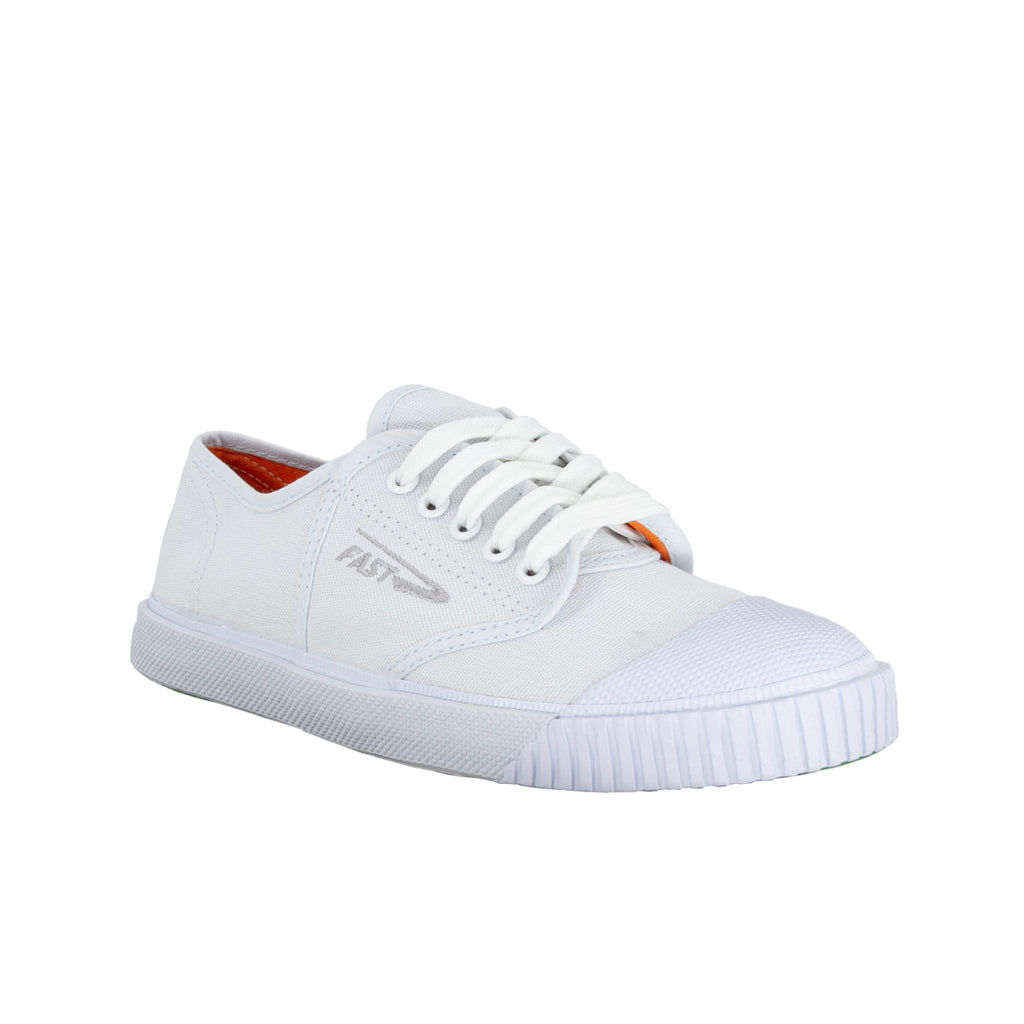 รองเท้าผ้าใบ รองเท้าผ้าใบนักเรียน รองเท้าผ้าใบนักเรียนผู้ชาย รองเท้าผ้าใบผู้หญิงสีขาว มีลายปัก Fast ทน นุ่ม หนึบ 
ไม่ลื่น ใส่สบาย