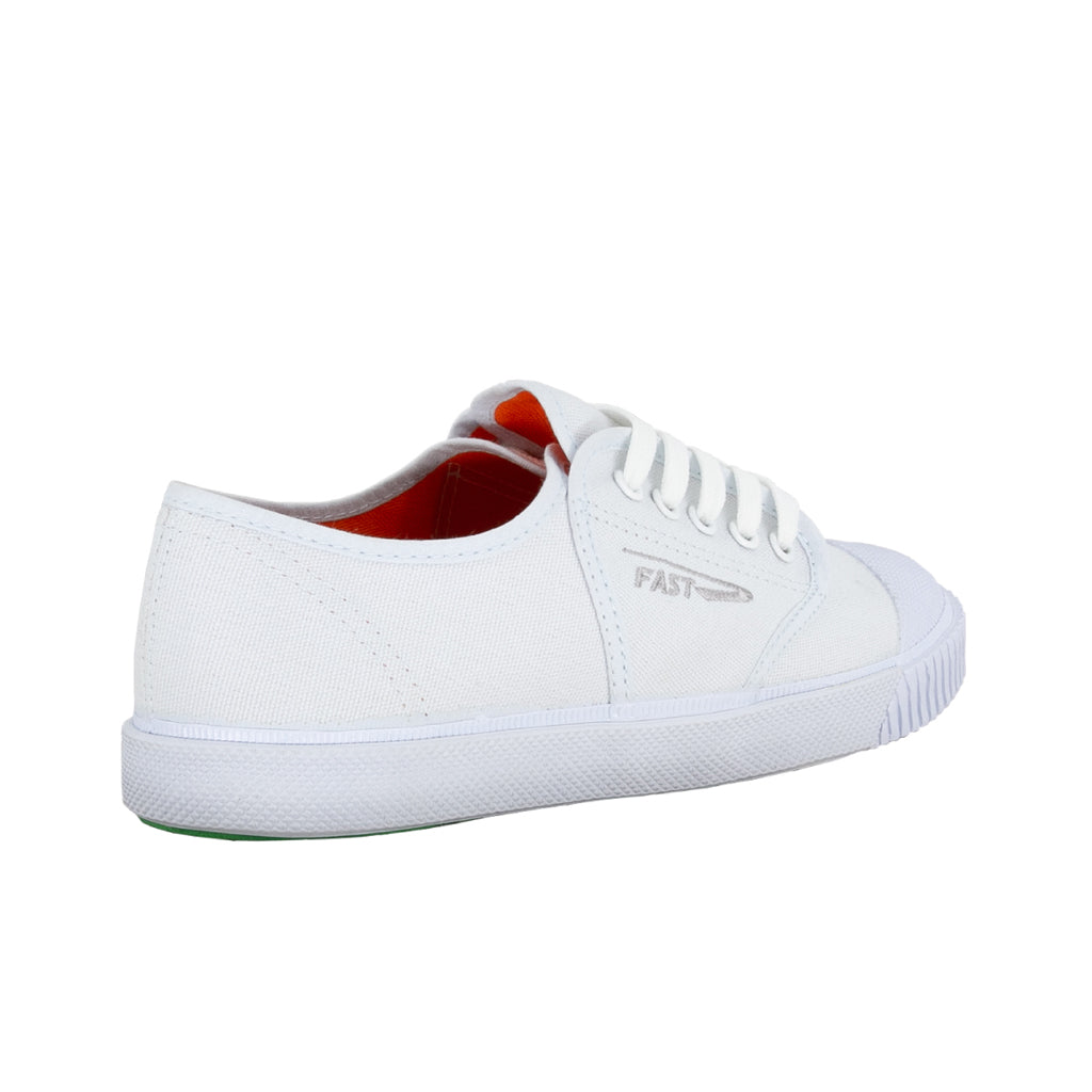 รองเท้าผ้าใบ รองเท้าผ้าใบนักเรียน รองเท้าผ้าใบนักเรียนผู้ชาย รองเท้าผ้าใบผู้หญิงสีขาว มีลายปัก Fast ทน นุ่ม หนึบ 
ไม่ลื่น ใส่สบาย