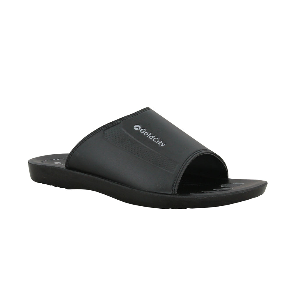 รองเท้าแตะ รองเท้าแตะแบบสวม รองเท้าแตะแบบสวมผู้ชายสีดำ นุ่ม เบา ใส่สบาย ไม่ร้อน