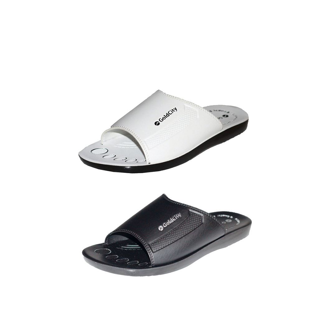 รองเท้าแตะ รองเท้าแตะแบบสวม รองเท้าแตะแบบสวมผู้ชายสีขาว,ดำ นุ่ม เบา ใส่สบาย ไม่ร้อน