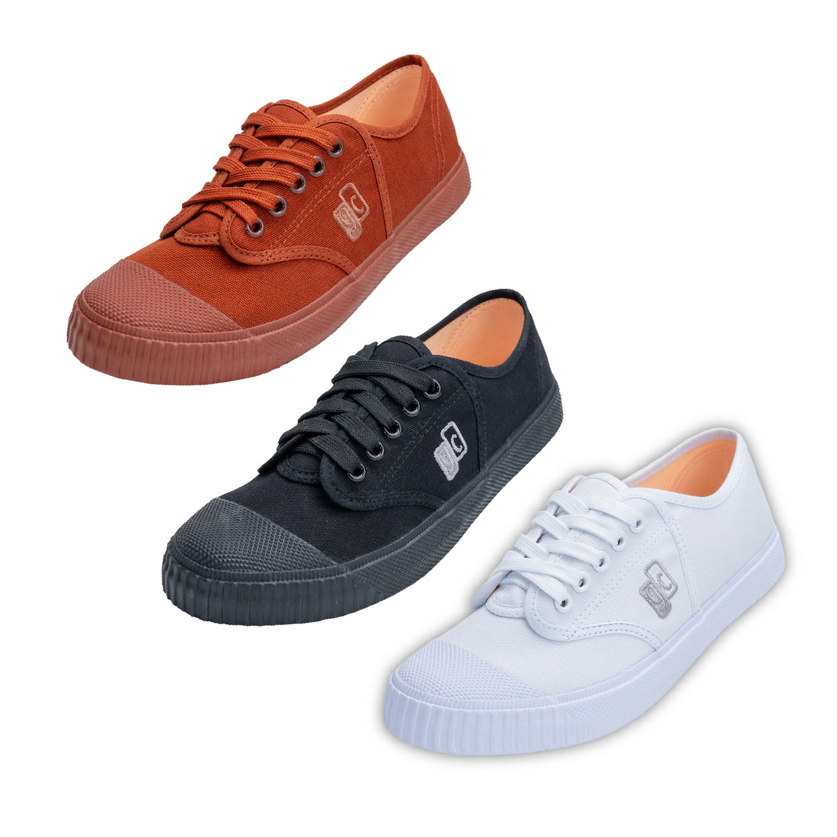 รองเท้าผ้าใบ รองเท้าผ้าใบนักเรียน รองเท้าผ้าใบนักเรียนผู้ชาย รองเท้าผ้าใบนักเรียนผู้หญิงสีขาว,ดำ,น้ำตาล  ทน นุ่ม หนึบ! ใส่สบาย ระบายอากาศ