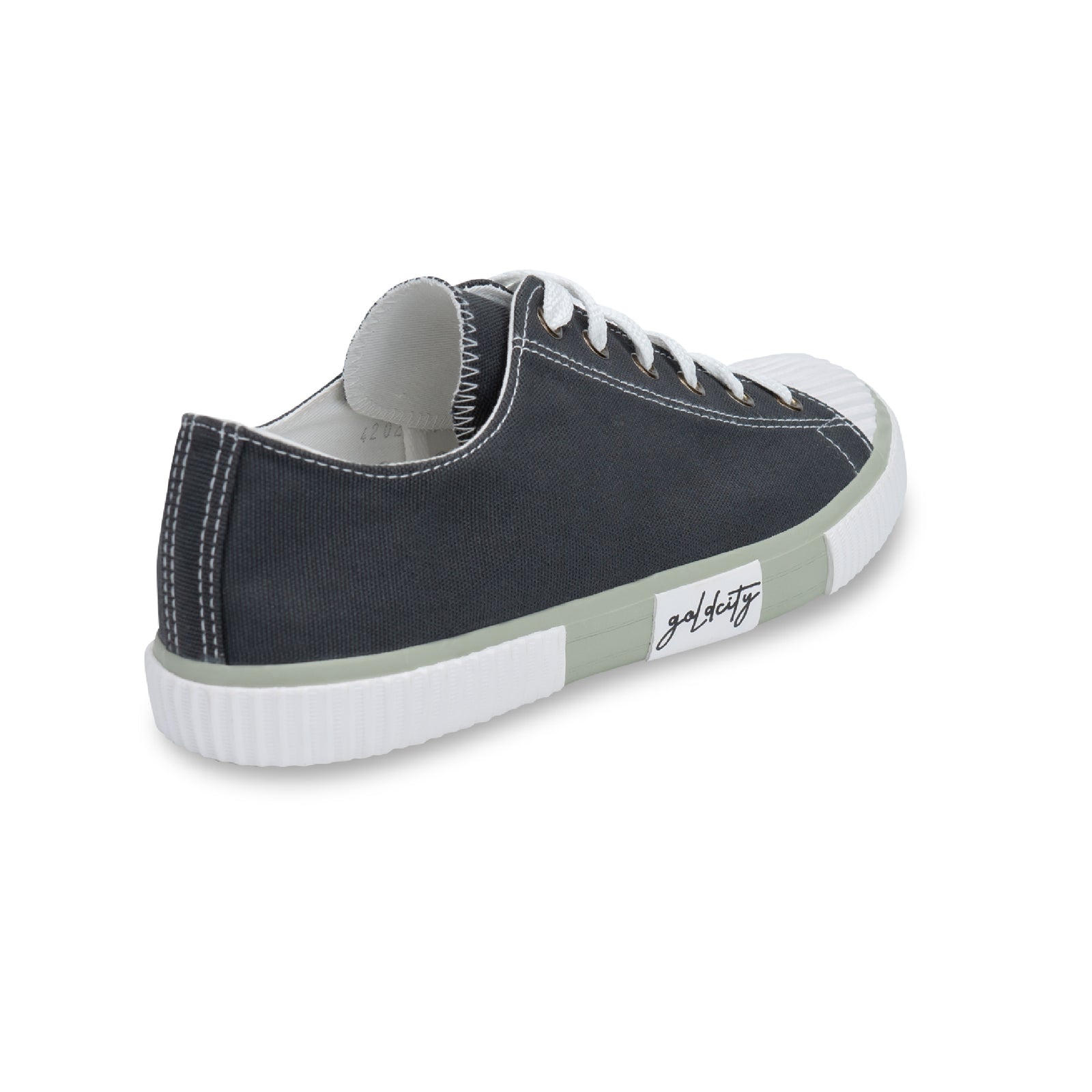 รองเท้าผ้าใบ รองเท้าผ้าใบผูกเชือก รองเท้าผ้าใบผูกเชือกผู้ชาย รองเท้าผ้าใบผูกเชือกผู้หญิงสีเทา ดีไซน์โดดเด่นด้วยลายยางสุดเท่! นุ่ม เบา ใส่สบาย