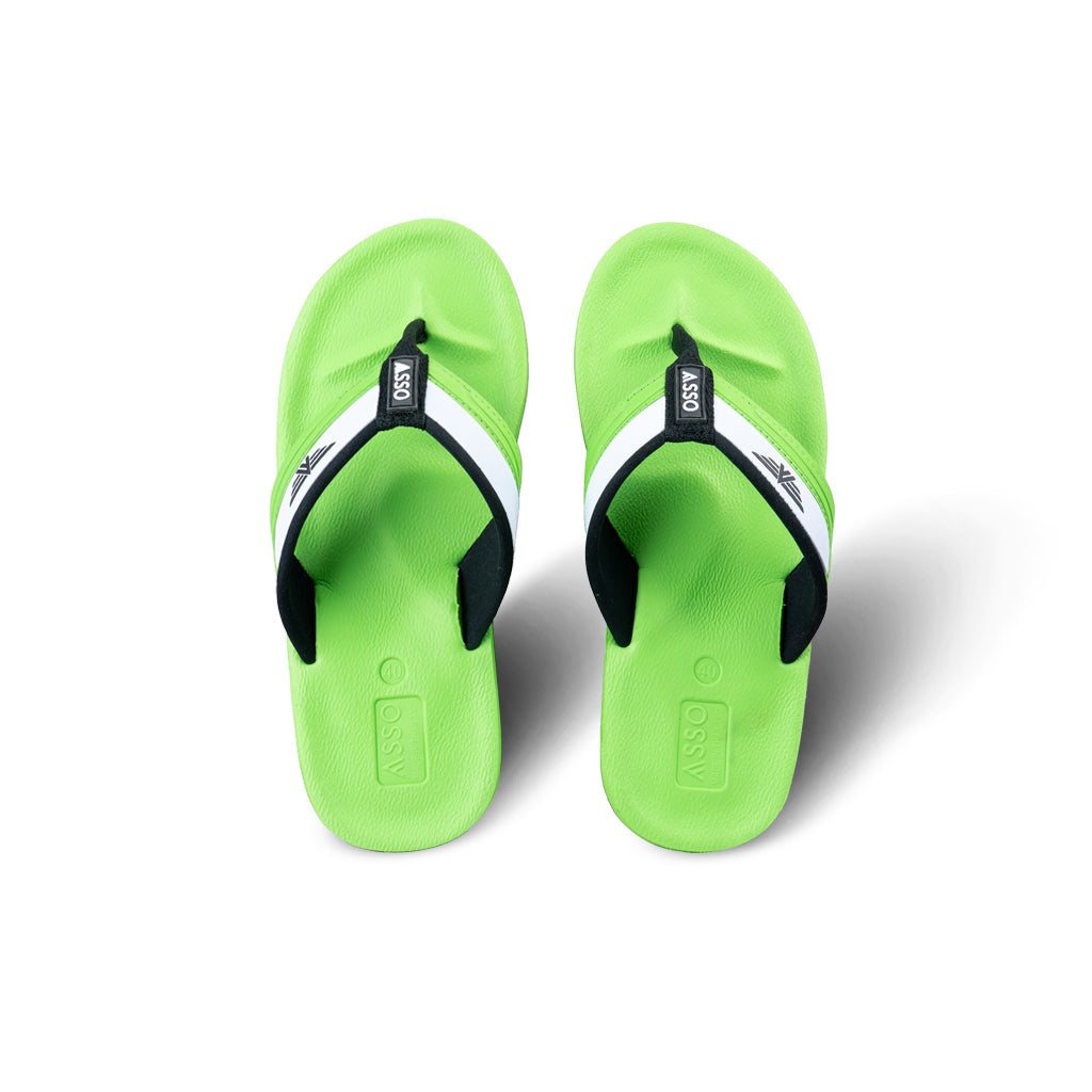 รองเท้าแตะ รองเท้าแตะหูหนีบ รองเท้าแตะหูหนีบผู้ชายสีเขียว แห้งเร็ว ไม่อุ้มน้ำ ใส่เดินนานไม่เมื่อย 