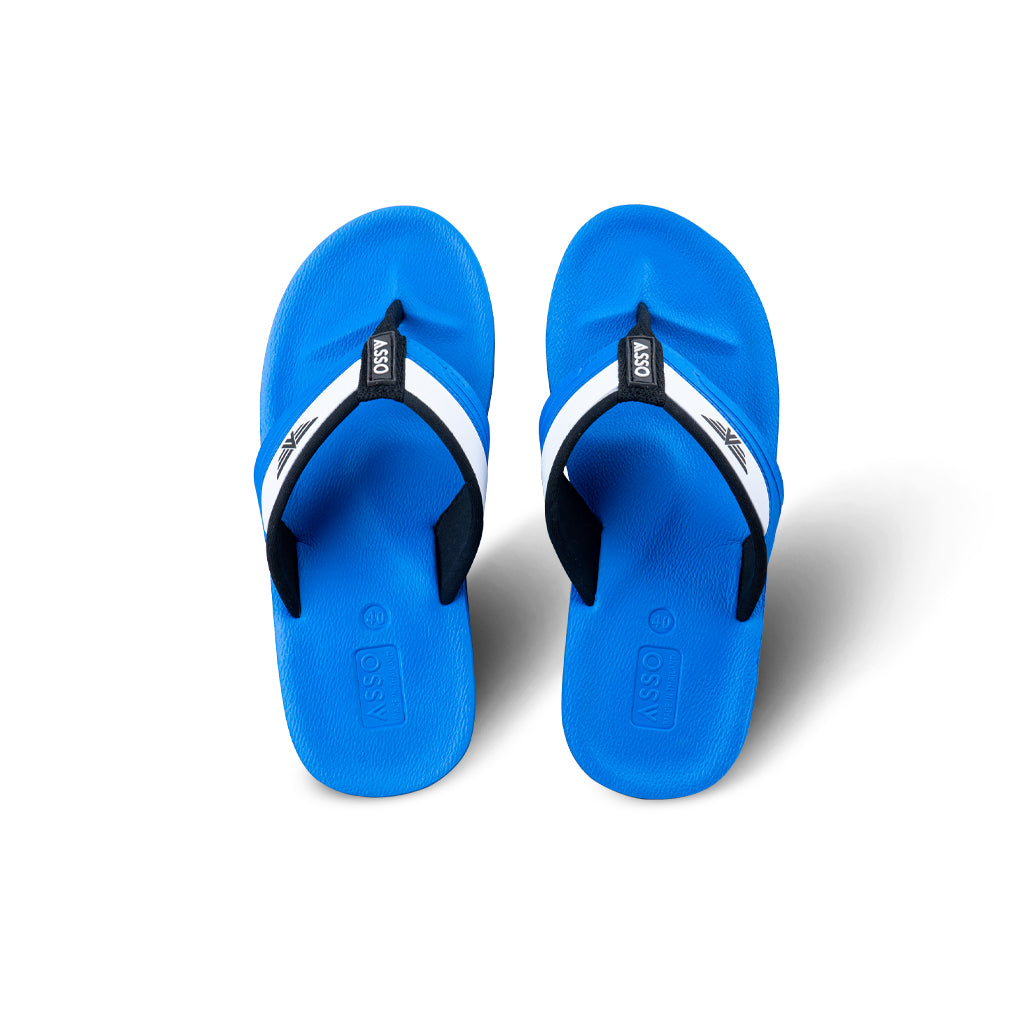 รองเท้าแตะ รองเท้าแตะหูหนีบ รองเท้าแตะหูหนีบผู้ชายสีน้ำเงิน แห้งเร็ว ไม่อุ้มน้ำ ใส่เดินนานไม่เมื่อย 