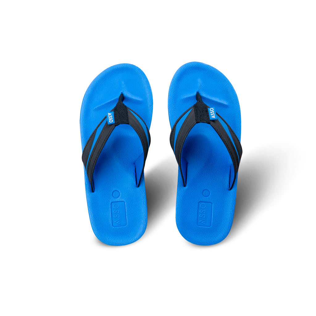 รองเท้าแตะ รองเท้าแตะหูหนีบ รองเท้าแตะหูหนีบผู้ชายสีน้ำเงิน แห้งเร็ว ไม่อุ้มน้ำ ใส่เดินนานไม่เมื่อย