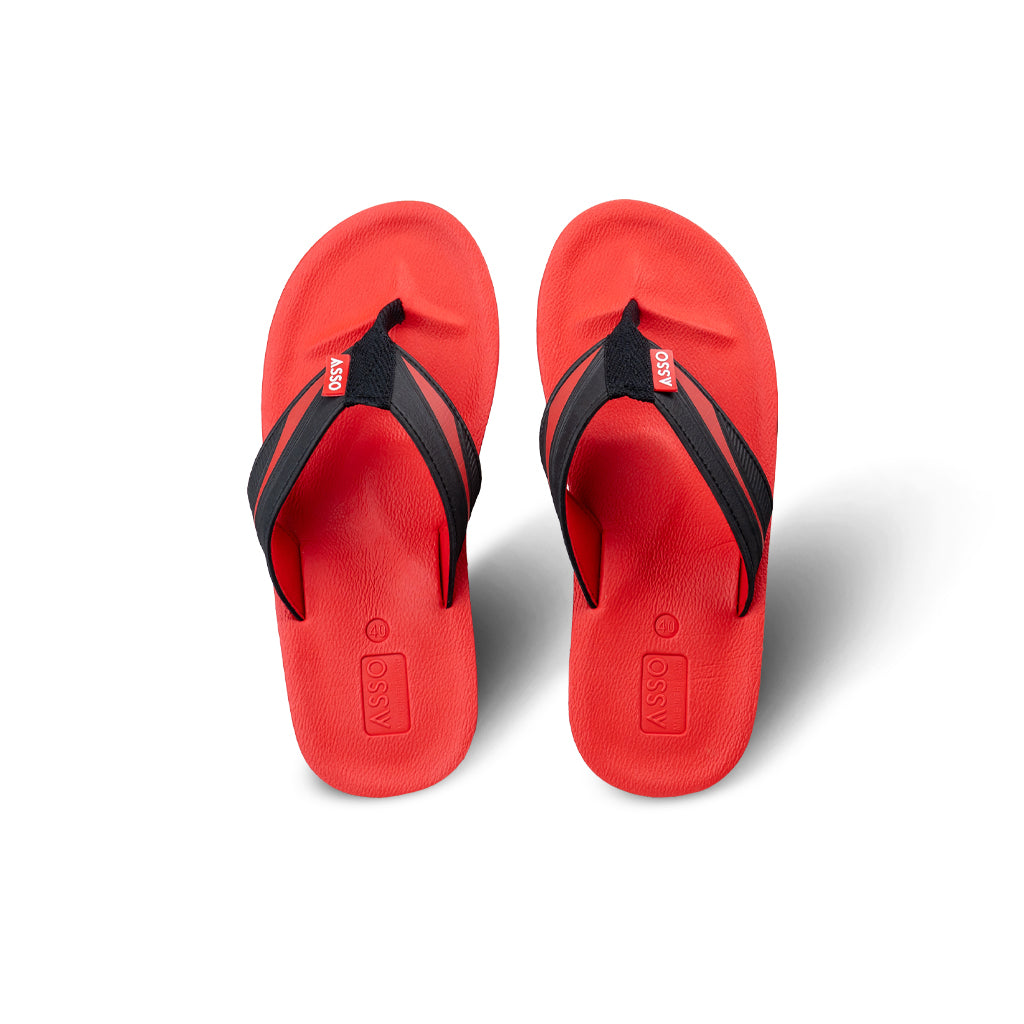 รองเท้าแตะ รองเท้าแตะหูหนีบ รองเท้าแตะหูหนีบผู้ชายสีเเดง แห้งเร็ว ไม่อุ้มน้ำ ใส่เดินนานไม่เมื่อย