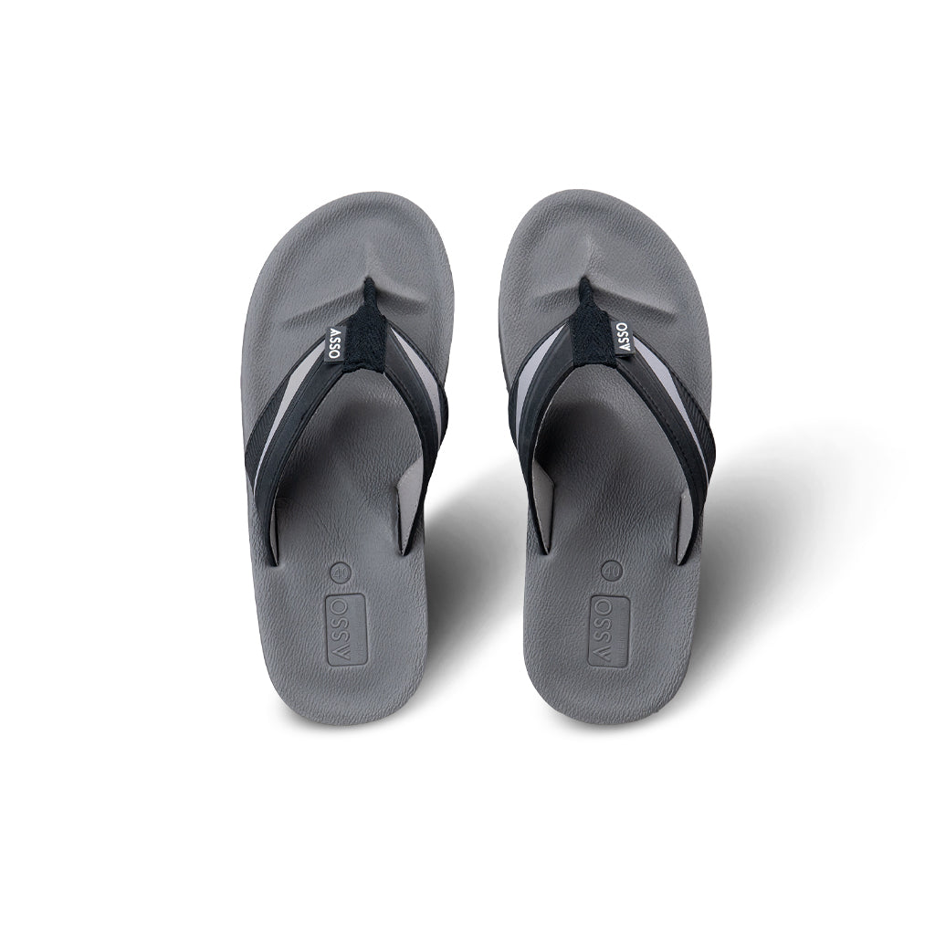 รองเท้าแตะ รองเท้าแตะหูหนีบ รองเท้าแตะหูหนีบผู้ชายสีเทา แห้งเร็ว ไม่อุ้มน้ำ ใส่เดินนานไม่เมื่อย 