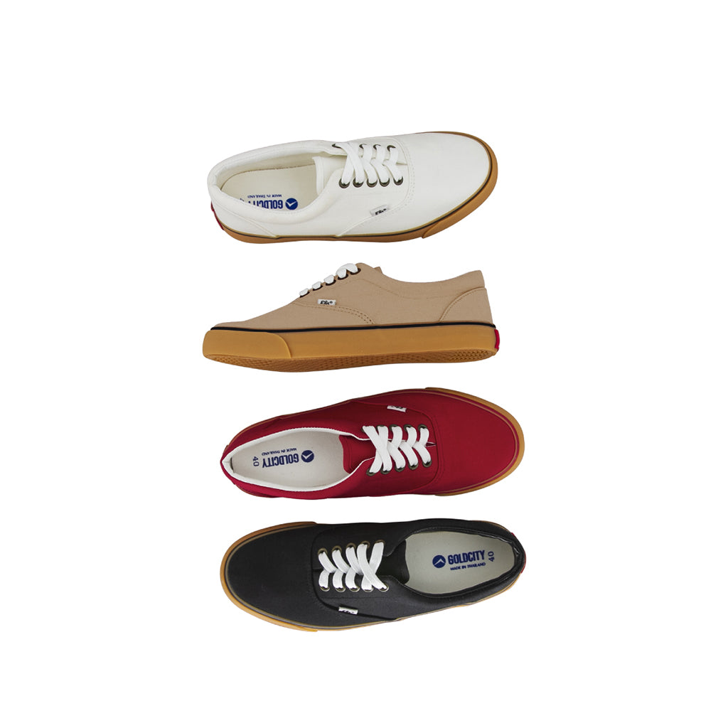  รองเท้าผ้าใบ รองเท้าผ้าใบผูกเชือก รองเท้าผ้าใบผูกเชือกผู้ชาย รองเท้าผ้าใบผูกเชือกผู้หญิงสีครีม,แดง,ดำ,เบจ ตราส้นด้านหลัง แดงเด่น ขอบนวมนุ่ม เบา ระบายอากาศดีเยี่ยม