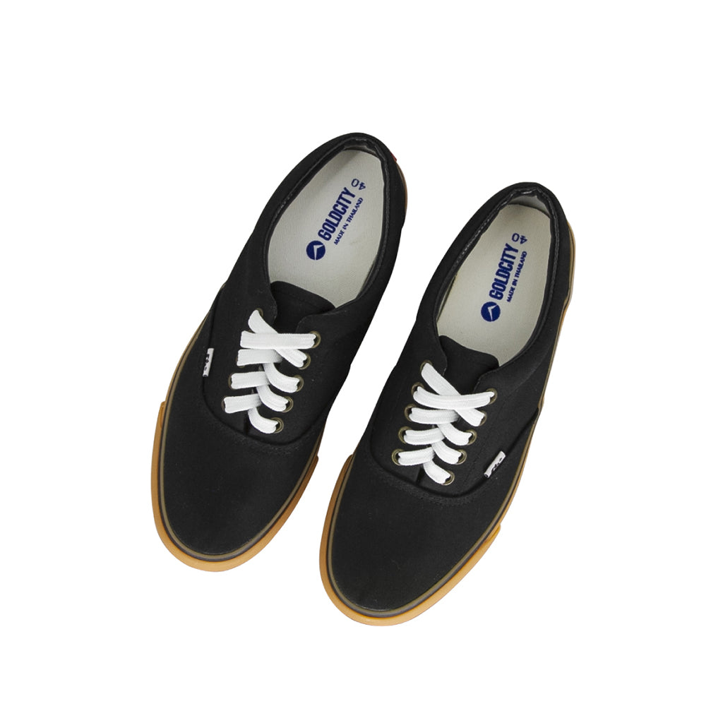  รองเท้าผ้าใบ รองเท้าผ้าใบผูกเชือก รองเท้าผ้าใบผูกเชือกผู้ชาย รองเท้าผ้าใบผูกเชือกผู้หญิงสีดำ ตราส้นด้านหลัง แดงเด่น ขอบนวมนุ่ม เบา ระบายอากาศดีเยี่ยม