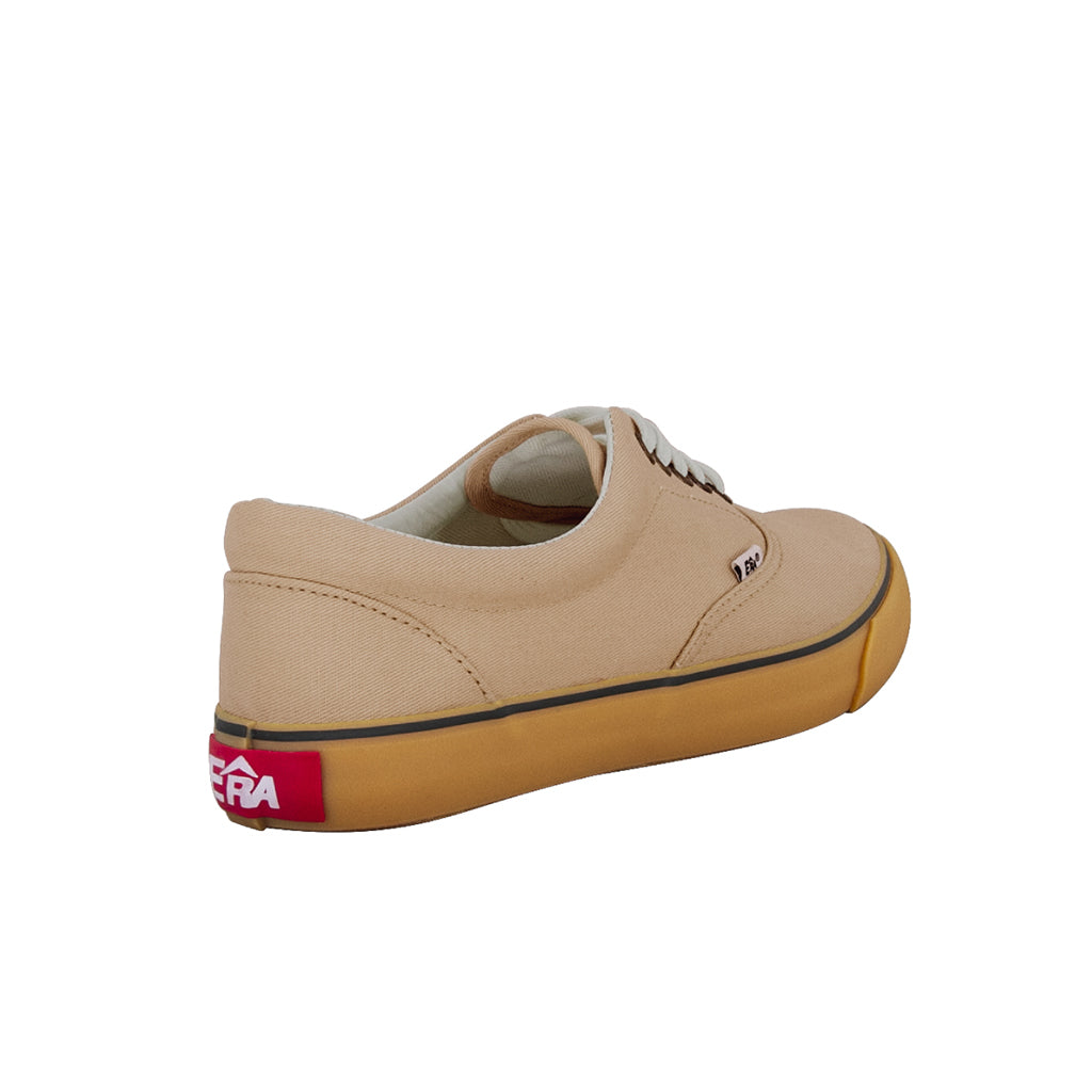  รองเท้าผ้าใบ รองเท้าผ้าใบผูกเชือก รองเท้าผ้าใบผูกเชือกผู้ชาย รองเท้าผ้าใบผูกเชือกผู้หญิงสีเบจ ตราส้นด้านหลัง แดงเด่น ขอบนวมนุ่ม เบา ระบายอากาศดีเยี่ยม