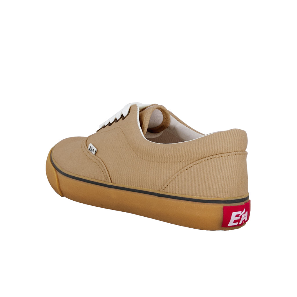  รองเท้าผ้าใบ รองเท้าผ้าใบผูกเชือก รองเท้าผ้าใบผูกเชือกผู้ชาย รองเท้าผ้าใบผูกเชือกผู้หญิงสีเบจ ตราส้นด้านหลัง แดงเด่น ขอบนวมนุ่ม เบา ระบายอากาศดีเยี่ยม