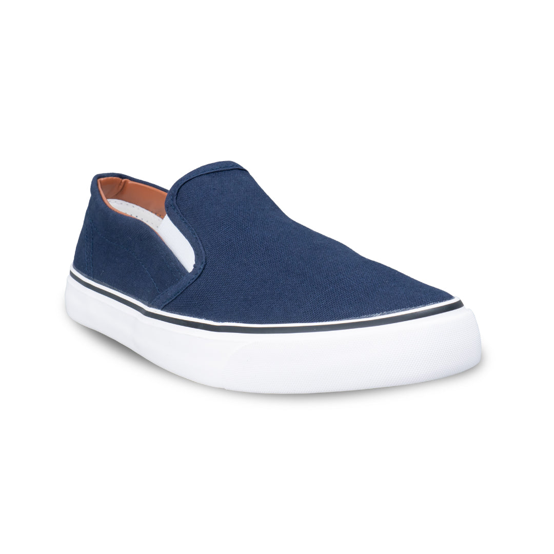 รองเท้าผ้าใบ รองเท้าผ้าใบสลิปออนผู้หญิงสีกรม มีขอบบุนวมสีน้ำตาล ไม่กัดท้าย น้ำหนักเบา สวมใส่ง่าย