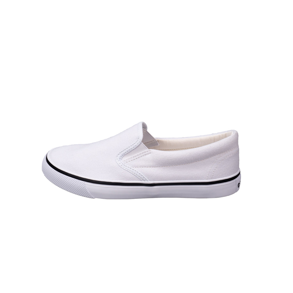 รองเท้าผ้าใบ รองเท้าสลิปออน รองเท้าผ้าใบสลิปออนผู้ชาย รองเท้าผ้าใบสลิปออนผู้หญิงสีขาว ขอบนุ่ม พื้นหนึบ ใส่สบาย 