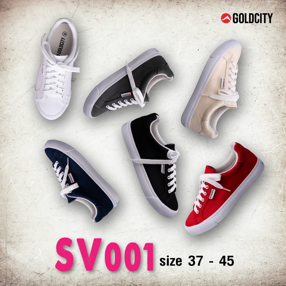 รองเท้าผ้าใบแฟชั่นหันข้าง